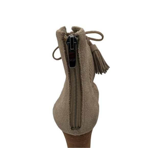 Marc Fisher Shaini Perforated Lace-up Peep Toe Ankle Booties - Picture 11 of 13